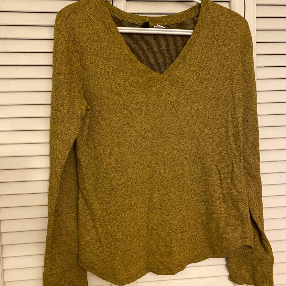 BDG Yellow and Black V-Neck Sweater